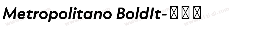 Metropolitano BoldIt字体转换